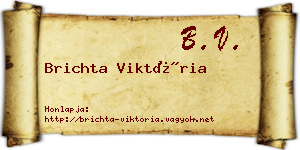 Brichta Viktória névjegykártya